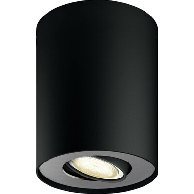Philips Lighting Hue LED-es mennyezeti fényszóró 871951433852400 Hue White Amb. Pillar Spot 1 flg. schwarz 350lm Erweiterung GU10 5 W