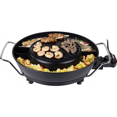 Tristar Korean Hot Pot Grill Fondü 1800 W Tapadásmentes bevonat, Visszajelző lámpa Fekete