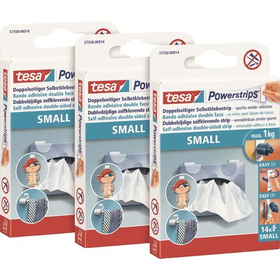 tesa POWERSTRIPS® Small Kétoldalas ragasztószalag Fehér