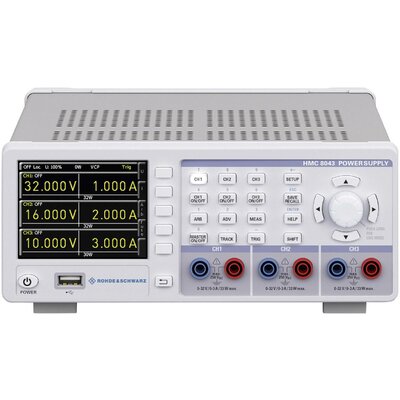 Rohde & Schwarz HMC8041-G Labortápegység, szabályozható - 32 V - 10 A 100 W USB-Host, USB, Ethernet, IEE488.2 SCPI/GPIB Kimenetek száma 1 x