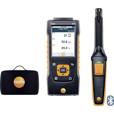 Szén-dioxid mérő készlet - 10000 ppm, Bluetooth, Testo 440 Set CO2