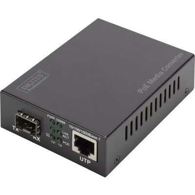 Digitus DN-82140 LAN 10/100/1000 MBit/s, SFP, IEEE 802.3z 1000BASE-LX, IEEE 802.3z 1000BASE-SX Média konverter 10 / 100 / 1000 MBit/s