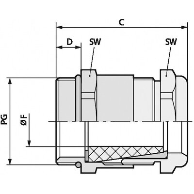 LAPP 52024935 Tömszelence PG9 Sárgaréz Sárgaréz 50 db