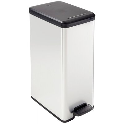 Curver DECO Bin 240640 Szemeteskuka 40 l (Sz x Ma x Mé) 250 x 610 x 420 mm Ezüst, Fekete 1 db