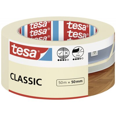 tesa Classic 52807-00000-03 Festő védőszalag Fehér (H x Sz) 50 m x 50 mm 1 db