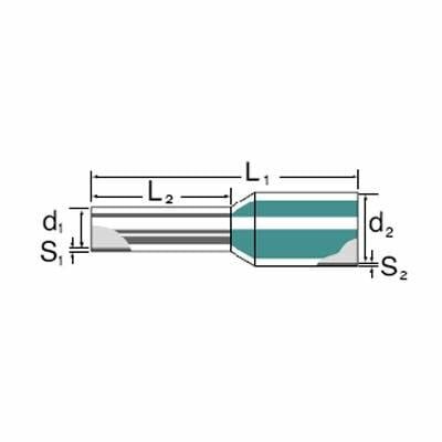 Weidmüller 9005880000 Érvéghüvely 1 mm² Részlegesen szigetelt Piros 5000 db