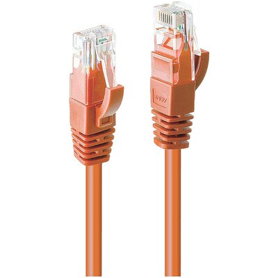 LINDY 48111 RJ45 Hálózati kábel, patchkábel CAT 6 U/UTP 7.50 m Narancs 1 db