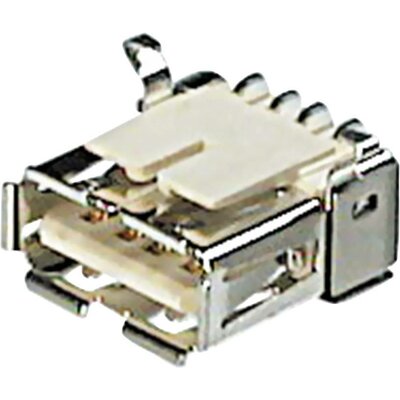 Nyákba forrasztható SMD 2.0 USB aljzat A, Tru Components TC-A-USB A/SMT-203