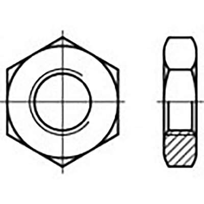 TOOLCRAFT TO-6854766 Hatlap anyák M2 DIN 439 Acél 1000 db