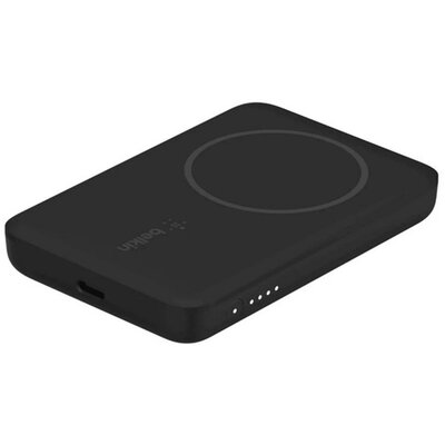 BELKIN BPD002BTBK BELKIN BOOST CHARGE vésztöltő Type-C aljzat (2500 mAh, 5W, vezeték nélküli töltés, Magsafe + Type-C kábel) FEKETE