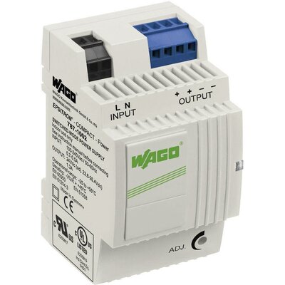 WAGO EPSITRON® COMPACT POWER 787-1002 Kalapsínes tápegység 24 V/DC 1.3 A 31.2 W Kimenetek száma:2 x Tartalom, tartalmi egységek rendelésenként 1 db