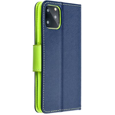 Fancy Book case for IPHONE 15 PRO kék / lime