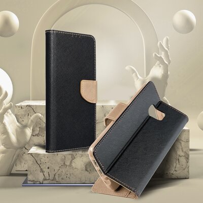 Fancy Book case for IPHONE 15 PLUS fekete / arany