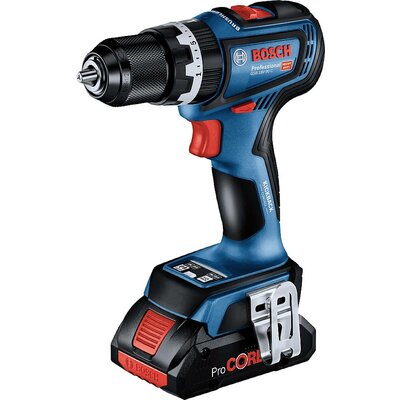 Bosch Professional GSB 18V-90 C 06019K6105 Akkus ütvefúró-csavarozó 18 V Lítiumion kefe nélkül, Bluetooth-modullal, 2. akkuval, Töltővel, Hordtáskával