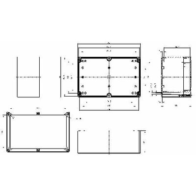 Installációs műszerdoboz 252 x 162 x 120 mm, polikarbonát, szürke (RAL 7035), Spelsberg TG PC 2516-12-to