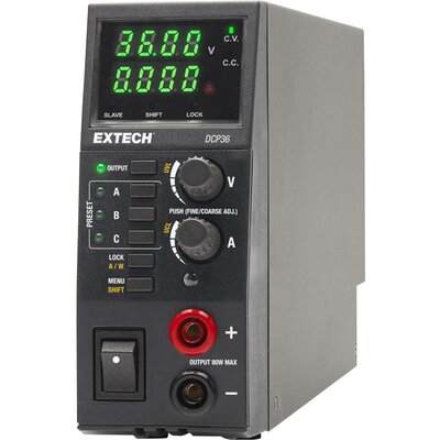 Extech DCP36 Labortápegység, szabályozható 0.5 - 36 V - 5 A 80 W