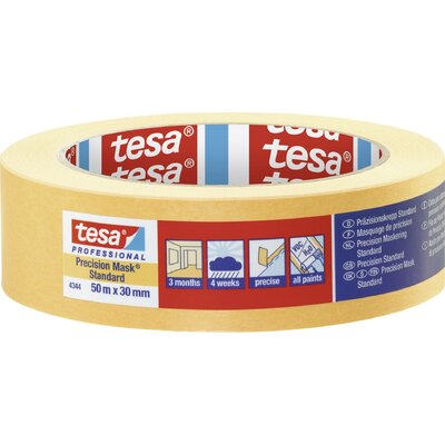 tesa PRECISION STANDARD 04344-00002-00 Krepp szalag Präzisionskrepp® Sárga (H x Sz) 50 m x 30 mm 1 db