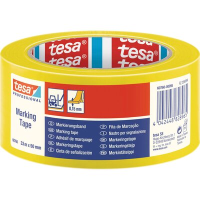 tesa 60760-00087-15 Jelölő ragasztószalag tesa® Professional Fekete, Sárga (H x Sz) 33 m x 50 mm 1 db