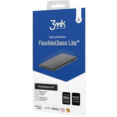 3MK FLEXIBLE GLASS LITE képernyővédő üveg (2.5D, flexibilis, lekerekített szél, ultravékony, 0.16mm, 6H) ÁTLÁTSZÓ [Honor X6 (2022)]