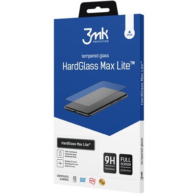 3MK HARD GLASS MAX LITE képernyővédő üveg (3D full cover, íves, ujjlenyomat mentes, karcálló, 0.3mm, 9H) FEKETE [Xiaomi 13 Pro]