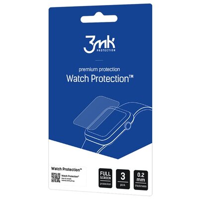 3MK WATCH PROTECTION kijelzővédő fólia 3db (full screen, íves részre, öntapadó, ultravékony, 0.2mm, PET) ÁTLÁTSZÓ [Motorola Watch 100]