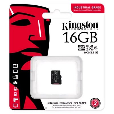 KINGSTON SDCIT2/16GBSP KINGSTON MEMÓRIAKÁRTYA TransFlash 16GB (microSDHC Industrial - Class 10, UHS-I, U3, V30, A1) - adapter nélkül