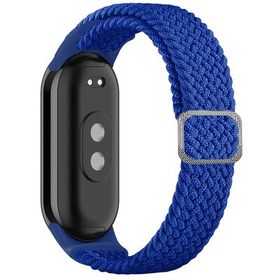 Pótszíj (egyedi méret, textil, szőtt minta, állítható) SÖTÉTKÉK [Xiaomi Band 8]