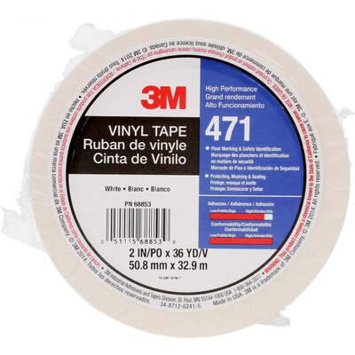 3M 471W50IW PVC ragasztószalag Fehér (H x Sz) 33 m x 50 mm 1 db