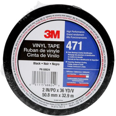 3M 471S50IW PVC ragasztószalag Fekete (H x Sz) 33 m x 50 mm 1 db