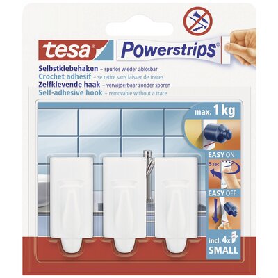 tesa POWERSTRIPS® Ragasztókampó Small Trend Fehér