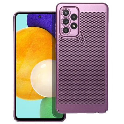 Műanyag telefonvédő (légáteresztő, lyukacsos minta, kamera védelem) LILA [Samsung Galaxy A52s 5G (SM-A528), Samsung Galaxy A52 5G (SM-A526F), Samsung Galaxy A52 4G (SM-A525F)]