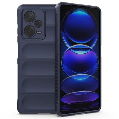 Szilikon telefonvédő (közepesen ütésálló, kamera védelem, 3D minta) SÖTÉTKÉK [Xiaomi Redmi Note 12 Pro Plus]