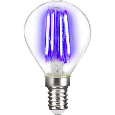 LightMe LM85311 LED EEK G (A - G) E14 Csepp forma 4 W Kék (Ø x H) 45 mm x 78 mm Szál 1 db