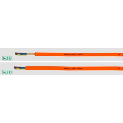 Helukabel 22051 Gumitömlős vezeték H05BQ-F 3 G 0.75 mm² Narancs 100 m