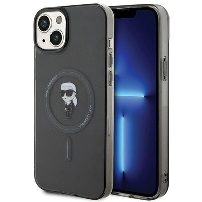 Eredeti telefontok KARL LAGERFELD KLHMP15MHFCKNOK for iPhone 15 PLUS (Ikonik + MAG / black)