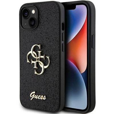 Eredeti telefontok GUESS GUHCP15SHG4SGK for iPhone 15 (Fixed Glitter Big 4G / black)