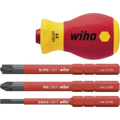 Wiha SoftFinish electric slimVario VDE Átdugaszoló fogantyú Markolat átmérő: 34 mm Alkalmas: Wiha Torque, Wiha slimBit