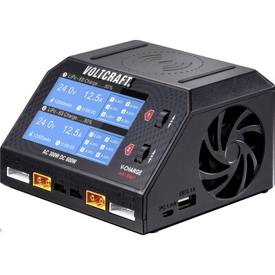 VOLTCRAFT V-Charge 600 DUO Modell töltő 16 A LiPolimer, LiHV, Lítiumion, LiFePO, NiMH, NiCd, Ólom