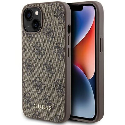 Eredeti tok GUESS GUHCP15SG4GFBR for iPhone 15 (4G Metal Logo / brown)