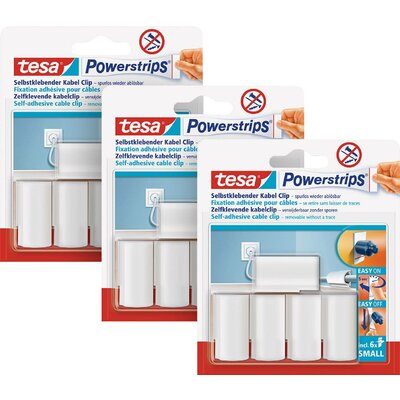 tesa POWERSTRIPS® kábelkapcsok Fehér