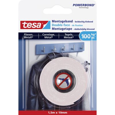 tesa ULTRA STRONG 77746-00000-00 Rögzítő szalag tesa® Powerbond Fehér (H x Sz) 1.5 m x 19 mm 1 db