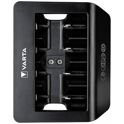 Varta LCD Universal Charger+ Hengeres akku töltő NiMH Mikro (AAA), Ceruza (AA), Baby (C), Góliát (D), 9 V-os