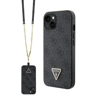 Eredeti tok GUESS GUHCP14SP4TDSCPK for iPhone 14 (Metal Logo Starss Crossbody / black)