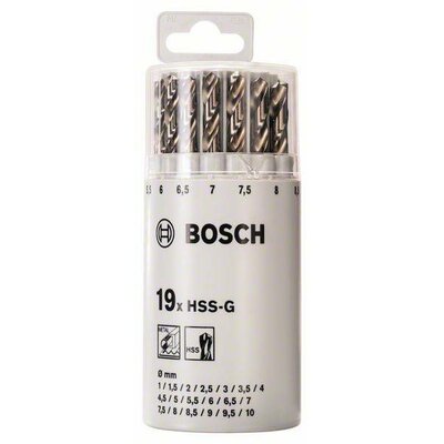 Bosch Accessories 2607018361 HSS Fém spirálfúró készlet 19 részes Csiszolt DIN 338 Hengeres befogószár 1 készlet