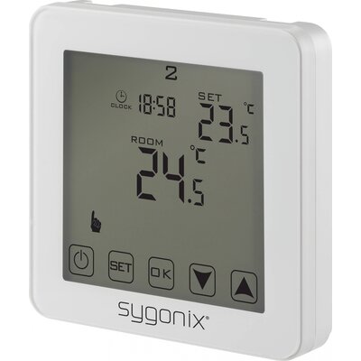Programozható helyiség termosztát, süllyeszett, 1 - 70 °C, Sygonix Touch 2 SY-4961570