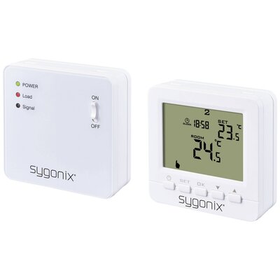 Vezeték nélküli helyiség termosztát, heti program, 1 - 70 °C, Sygonix SY-5470190