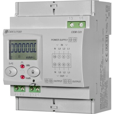 Circutor CEM-C21-T1-MID Háromfázisú fogyasztásmérő digitális 65 A MID konform: Igen önálló 1 db