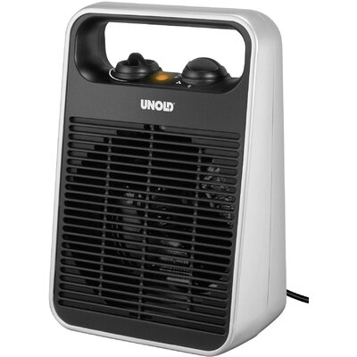 Elektromos fűtőventilátor, 1000/2000W, fekete/ezüst, Unold 86106