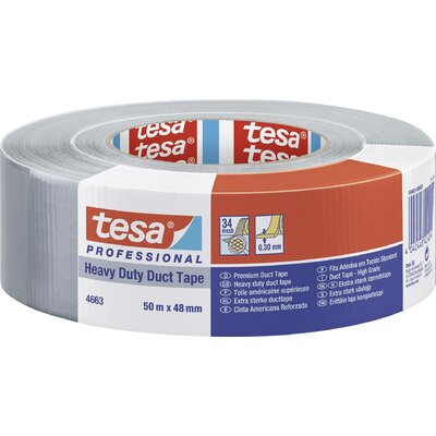 tesa STRONG 04663-00007-02 Szövet ragasztószalag tesa® Professional Ezüst (H x Sz) 50 m x 48 mm 1 db