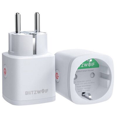 BLITZWOLF BW-SHP13 BLITZWOLF BW-SHP13 okos hálózati konnektor (3680W / 16A, hangvezérlés, mobil vezérlés, Zigbee / WIFI) FEHÉR